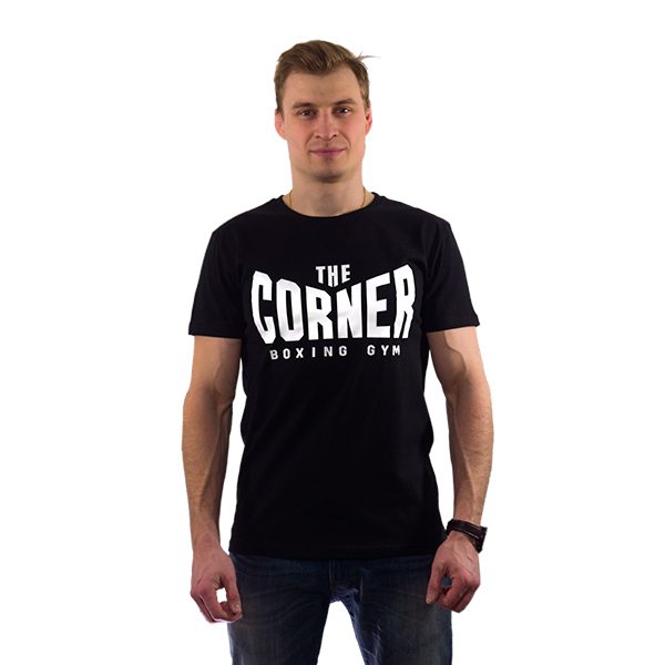Мужская футболка хлопок (CORNER) - Чёрный